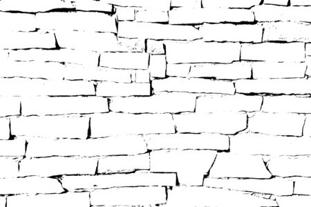 Black and white texture made from brick wall for use as wallpaper or backgroundの写真素材