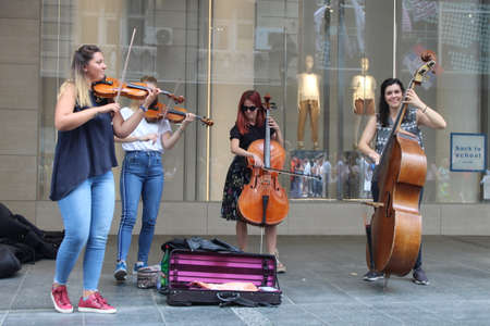 Street performers in Belgrade on September 2019