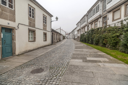 SANTIAGO DE COMPOSTELA,SPAIN-NOVEMBER 10,2015: Street view, rua de belvis, Santiago de Compostela.のeditorial素材