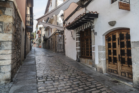 LAREDO,SPAIN-SEPTEMBER 25,2015: Village street in Laredo, province Santander, Cantabria, Spain.のeditorial素材