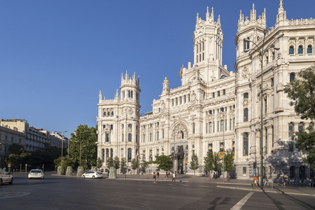 MADRID,SPAIN-JULY 21,2015: Palace, Palacio de Cibeles,Madrid.のeditorial素材