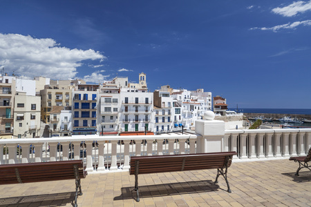 AMETLLA DE MAR, SPAIN-MAY 7,2012: Village and port view of Ametlla de Mar, catalan village of Costa Daurada.のeditorial素材