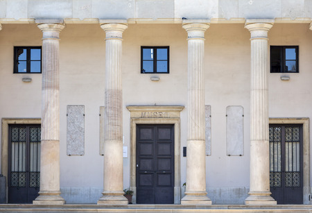 BARCELONA,SPAIN-OCTOBER 13,2014: Architecture, classic style, facade, Geological Museum,Museu Martorell de Geologia, Park, Parc de la Ciutadella, Barcelona.のeditorial素材
