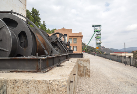 CARDONA,SPAIN-SEPTEMBER 4,2014: Parc Natural Muntanya Sal, Industrial tourism, ancient salt mine, Cardona, province Barcelona, Catalonia.のeditorial素材