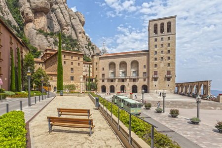 Monestir de Santa MarÃ­a de Montserrat. Montserrat.のeditorial素材