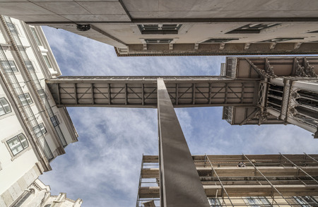 LISBON,PORTUGAL-MARCH 14,2012: Santa Justa Lift, Elevador, Lisbon.のeditorial素材