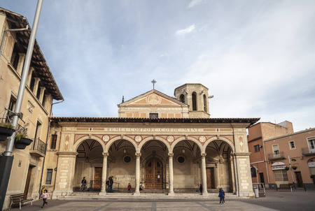 SANT SADURNI D ANOIA,SPAIN-MARCH 21,2013: Architecture, facade religious building,church,iglesia sant sadurni, province Barcelona,Catalonia.のeditorial素材