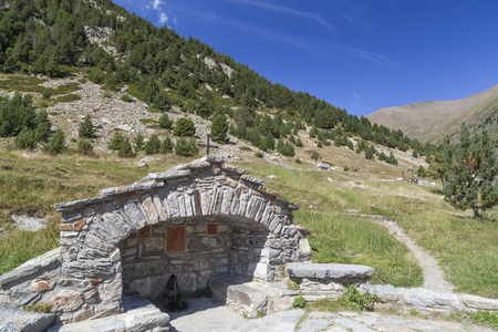 Landscape in catalan pyrenees,Vall de Nuria,Catalonia,Spain.