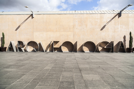 CARTAGENA,SPAIN-SEPTEMBER 22,2017:Detail museum archeology close to port of Cartagena,Spain.のeditorial素材