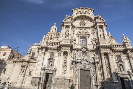 MURCIA,SPAIN-SEPTEMBER 21,2017:Cathedral Church of Saint Mary in Murcia,Spain.のeditorial素材
