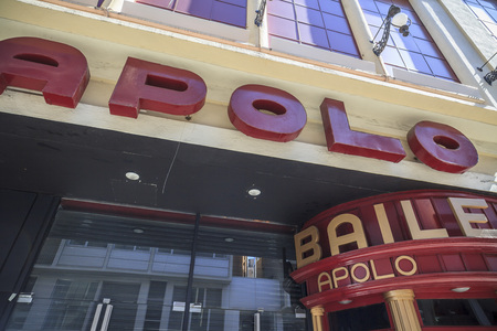 BARCELONA,SPAIN-APRIL 3,2017:Facade concert hall,Sala Apolo in Paralelo avenue,Barcelona.のeditorial素材