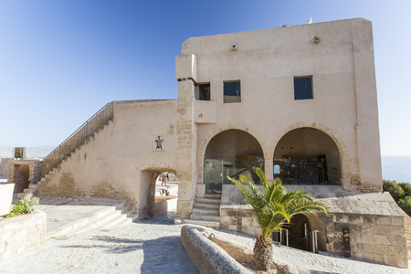 ALICANTE, SPAIN- JANUARY 18, 2018: Santa Barbara castle fortress, historic monument. Alicante, Spain.のeditorial素材