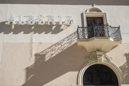 MALAGA, SPAIN- JANUARY 22,2018: Movie theater, cines albeniz, historic center. Malaga, Spain.のeditorial素材