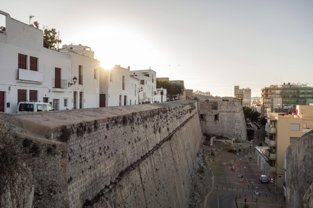 Historic area, Dalt Vila, fortified upped town, UNESCO world heritage site. Ibiza, Spain.のeditorial素材