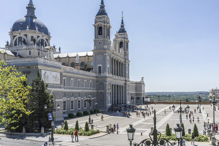 MADRID,SPAIN-JULY 25,2015: Catheral of La Almudena, Madrid.のeditorial素材