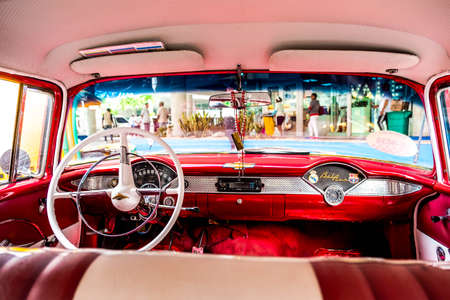 A flawless 1954 Chevrolet in Havana, Cuba,のeditorial素材