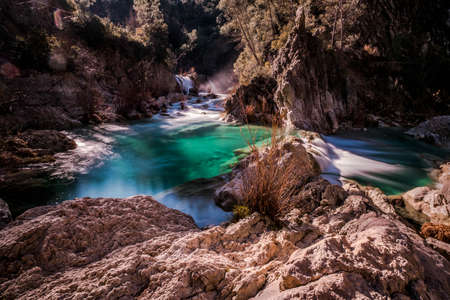 The river Borosa in the Natural Park of Sierra de Cazorla, Spainの写真素材