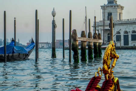Gondola ride in Veniceの写真素材