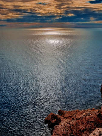 Views of the Mediterranean Sea from the Sierra Helada near El Albir in Alicante, Spain