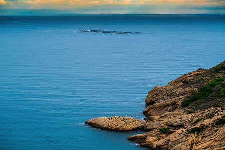 Views of the Mediterranean Sea from the Sierra Helada near El Albir in Alicante, Spain