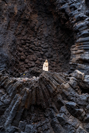 Views of the village of San Vicente in the north of Madeiraの写真素材