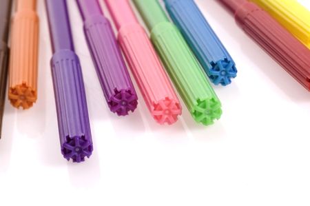 colofrul markers isolated on the white background
