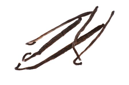 vanilla beans isolated on the white background