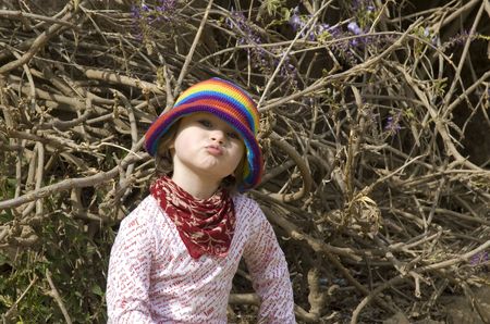 portrait of a sweet girl. kiss of life