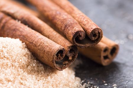 aromatic spices with brown sugar - cinnamonの写真素材