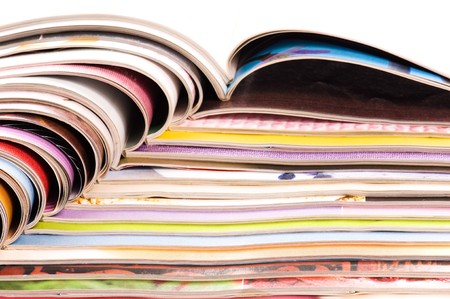 stack of magazinesの写真素材
