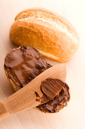 Bread with chocolateの写真素材