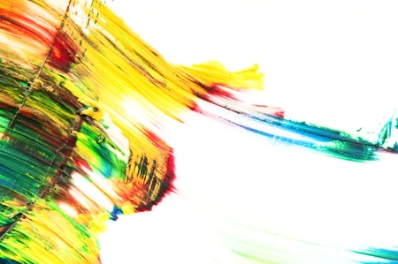 paints on the white paper