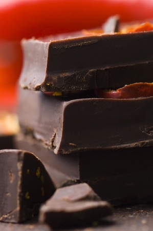 Homemade chocolate with chilliの写真素材