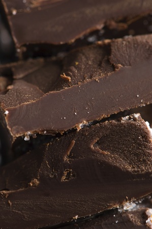 Homemade chocolate with sea saltの写真素材