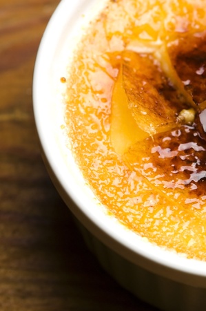 French dessert - cream brulee, burnt cream の写真素材