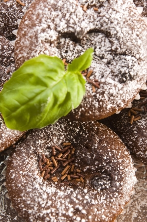 Homemade chocolate muffinsの写真素材