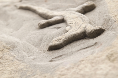 Primitive stone sculptureの写真素材