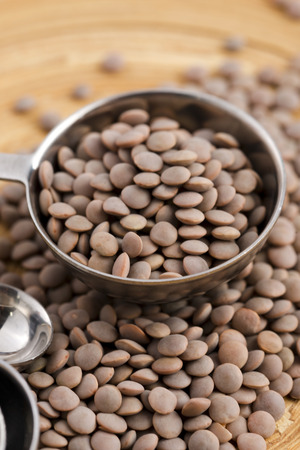 Dry Organic Brown Lentilsの写真素材