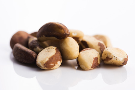 brasil nuts isolated on white background