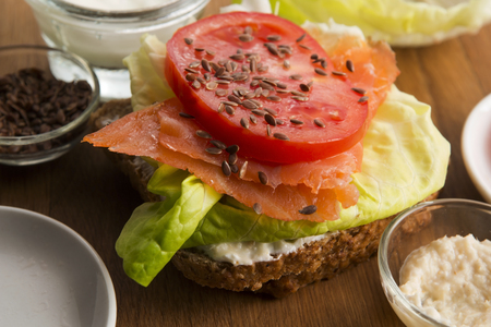 sandwich with ingredientsの写真素材