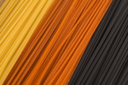 three colour pastaの写真素材