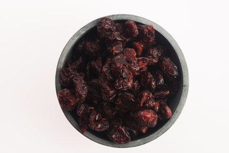 dried cranberries in a bowlの写真素材