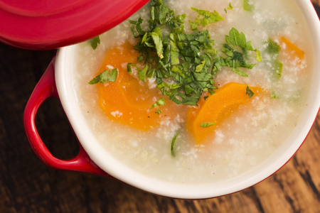 Soup with millet and vegetablesの写真素材