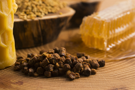 honeycomb, pollen and propolis