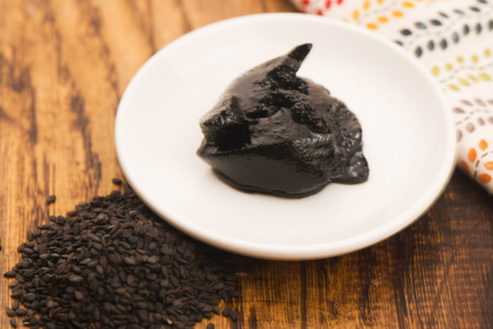 Black sesame pasteの写真素材
