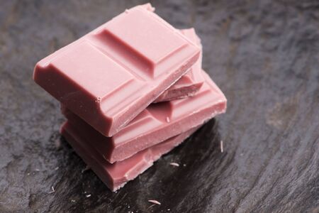 Trendy, New Type Ruby Chocolate Sliced