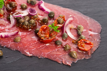 Chilled Beef carpaccio coldの写真素材