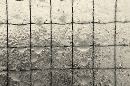 hoarfrost on a window 