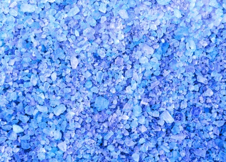 spa blue bath salt crystals background texture macroの写真素材