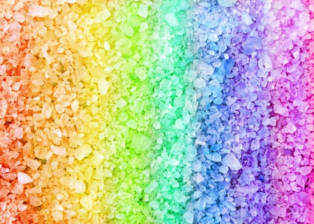 spa colorful bath salt crystals background texture macroの写真素材